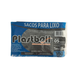 SACO LIXO 100L 75X105X0,07  C5 PLASTBELL (COD 107)