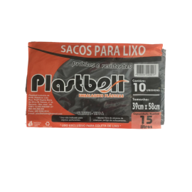 SACO LIXO 15L 39X58X0,5  C10 PLASTBELL (COD 164)