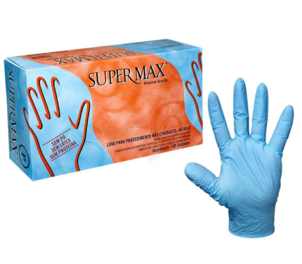 LUVA S MAX NITR AZUL P C/100 (COD 525)